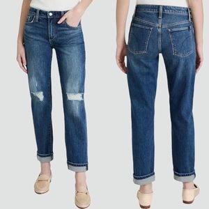 Joes Jeans The Niki Mid Ride Boyfriend Jeans Blue Size 30 Distressed Destroyed